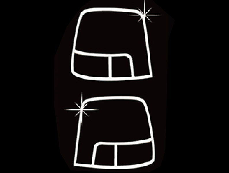 [B697] MOLDURA DE FARO POSTERIOR (2PCS)