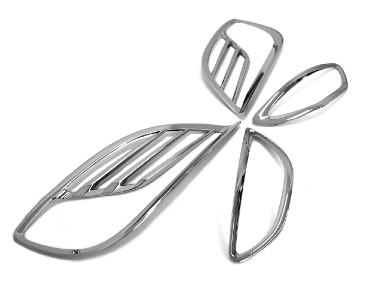 [C412] MOLDURA DE NEBLINERO Y FRENO (4PCS)